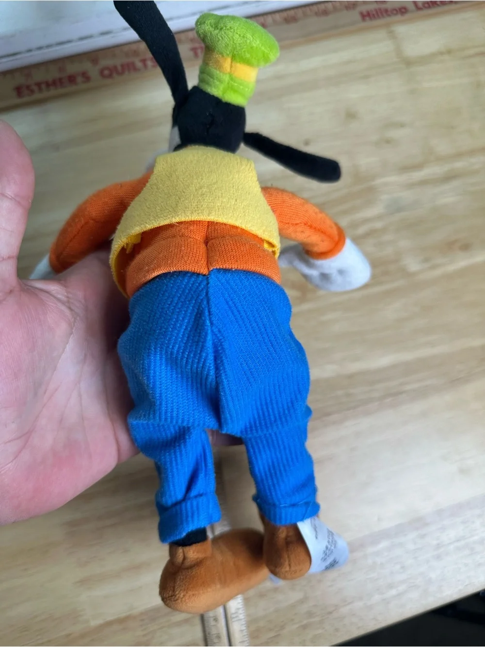 Disney parks collectible Goofy Plush in Orange, Blue & Green Outfit